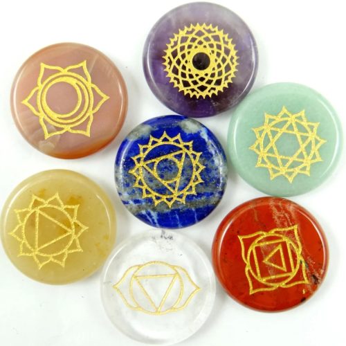 Set de 7 piedras de Chakras para Reiki